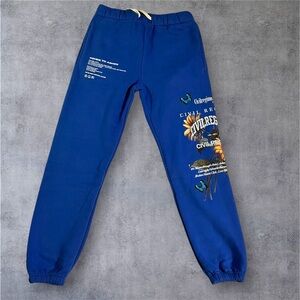 Civil Regime Bloom Through Chaos Men's Blue Graphic Joggers